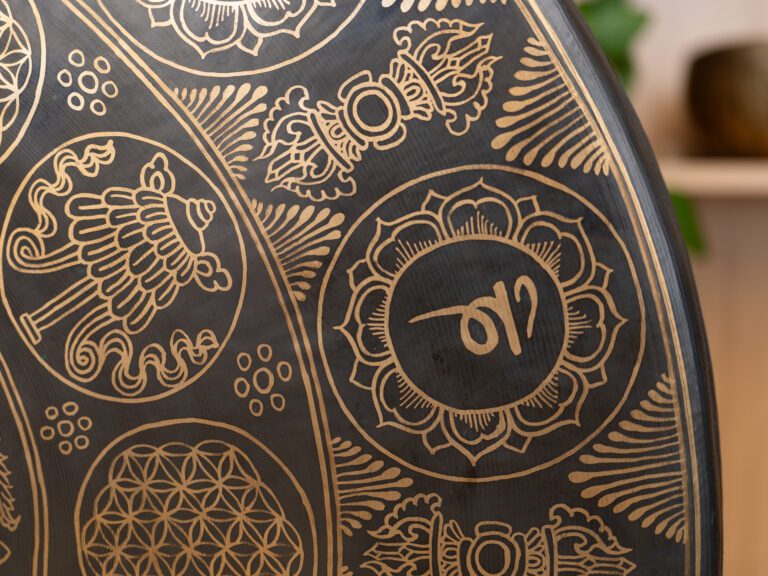 Gong Nepal Khắc Biểu Tượng Mandala Note D2# | Ø 70cm | 8.25kg