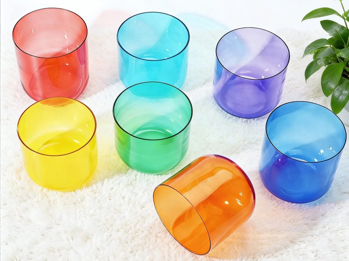 Bộ 7 Chuông Pha Lê Đa Sắc Trong Suốt | Chakra Harmony | 5.25–6.75” Bộ 7 Chuông Pha Lê Đa Sắc Trong Suốt | Chakra Harmony | 5.25–6.75”