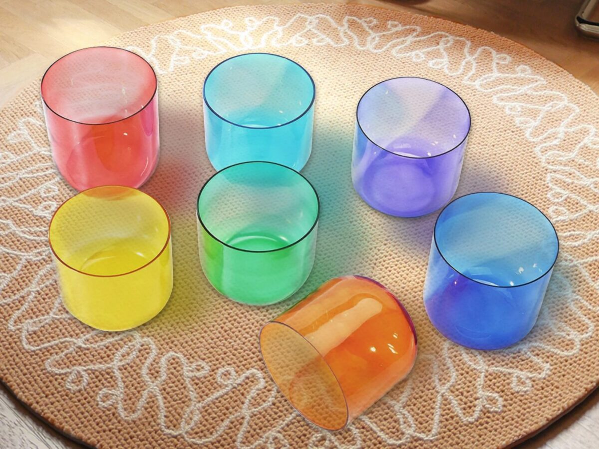 Bộ 7 Chuông Pha Lê Đa Sắc Trong Suốt | Chakra Harmony | 5.25–6.75”_1 Bộ 7 Chuông Pha Lê Đa Sắc Trong Suốt | Chakra Harmony | 5.25–6.75”