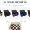 Clear Chakra Bowl Set Bag Bộ 7 Chuông Thạch Anh Pha Lê 7 Sắc Cầu Vồng | Rainbow Clear | 5.25–6.75”