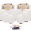 Bộ 7 Chuông Thạch Anh 6-12” Màu Trắng Mờ (White Frosted)