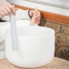 12-White Frosted Crystal Singing Bowl 01 Chuông thạch anh 12 inch Màu Trắng (White Frosted) CDEFGAB