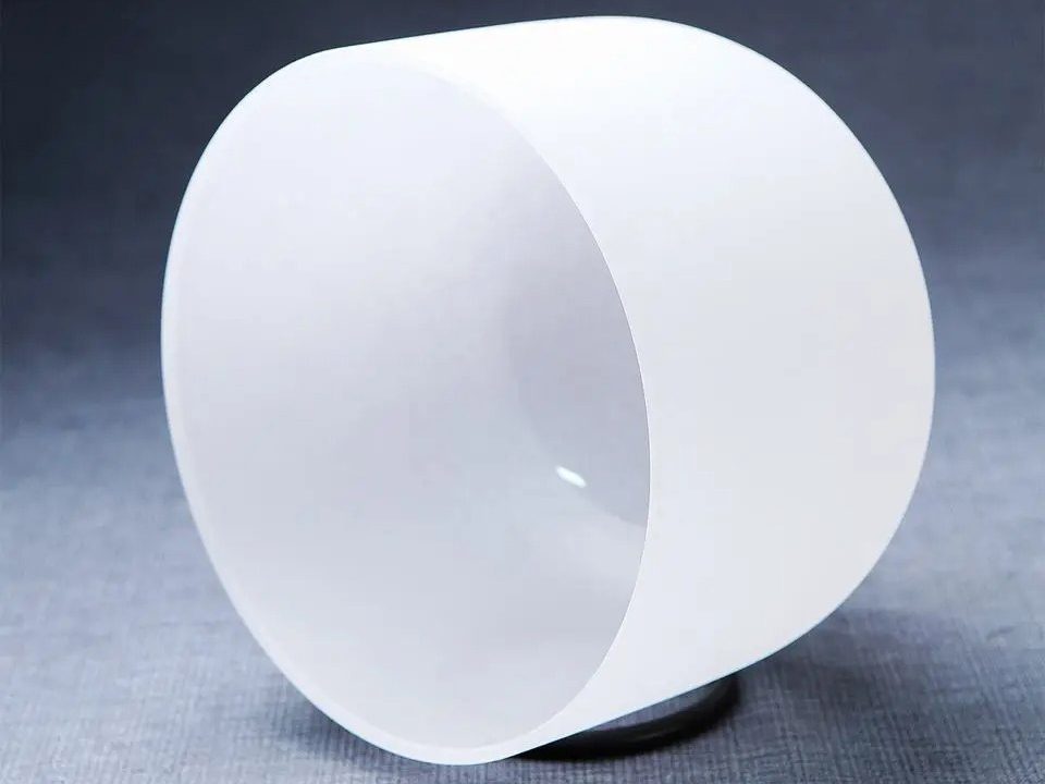12-White Frosted Crystal Singing Bowl 02 Chuông thạch anh 12 inch Màu Trắng (White Frosted) CDEFGAB