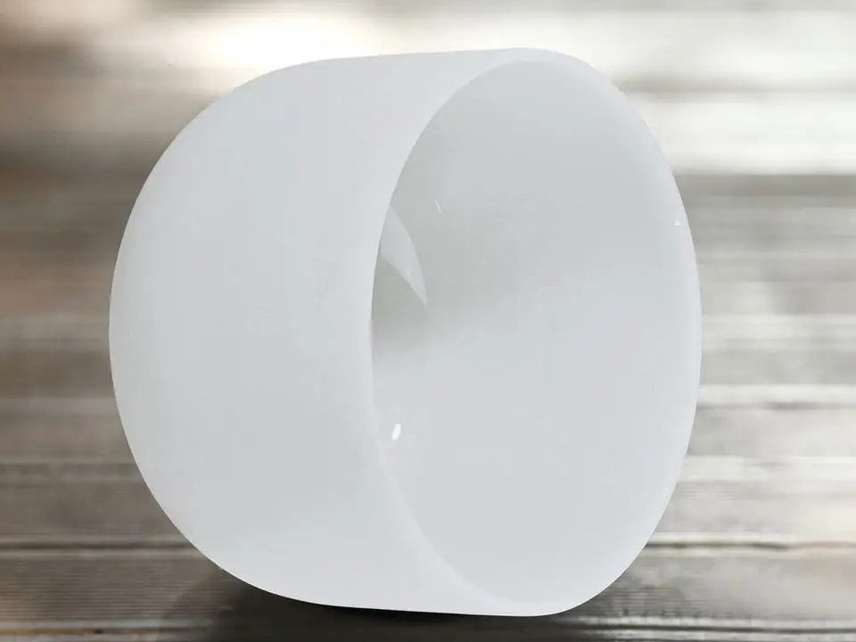 12-White Frosted Crystal Singing Bowl 03 Chuông thạch anh 12 inch Màu Trắng (White Frosted) CDEFGAB