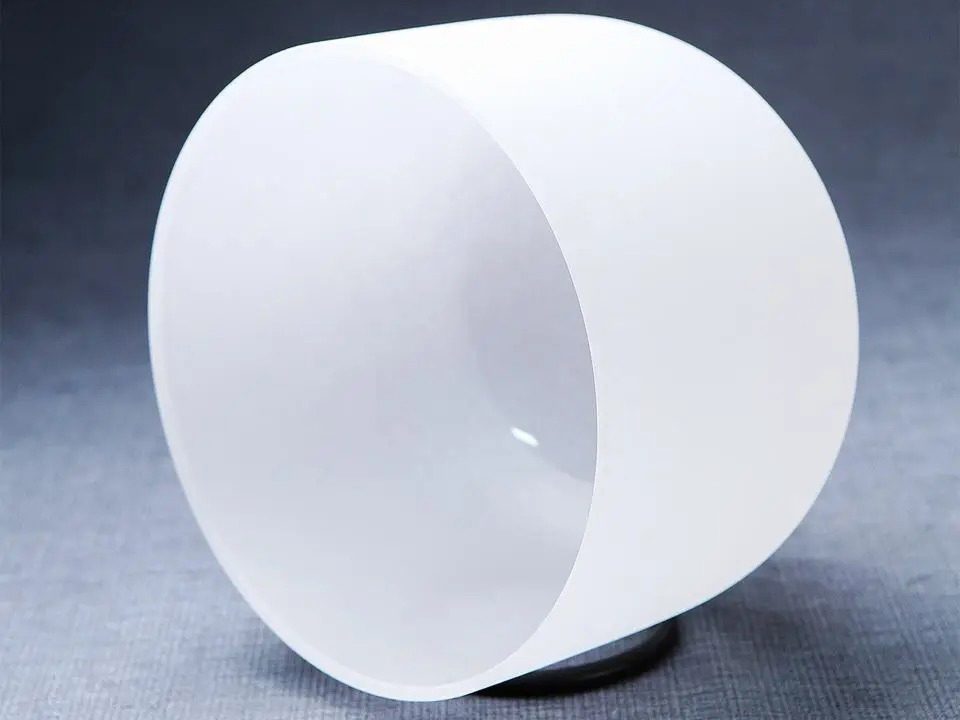 12-White Frosted Crystal Singing Bowl 04 Chuông thạch anh 12 inch Màu Trắng (White Frosted) CDEFGAB
