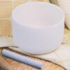 16:18-White Frosted Crystal Singing Bowl 02 Chuông thạch anh 16 inch Màu Trắng, Chuông thạch anh 18 inch Màu Trắng