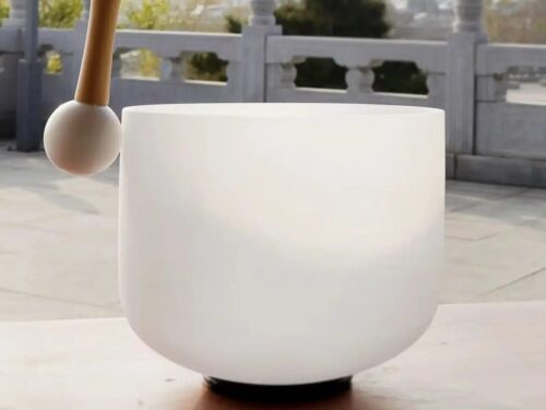 Chuông thạch anh 8 inch Màu Trắng (White Frosted) CDEFGAB