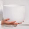 8-White Frosted Crystal Singing Bowl 04 Chuông thạch anh 8 inch Màu Trắng (White Frosted) CDEFGAB