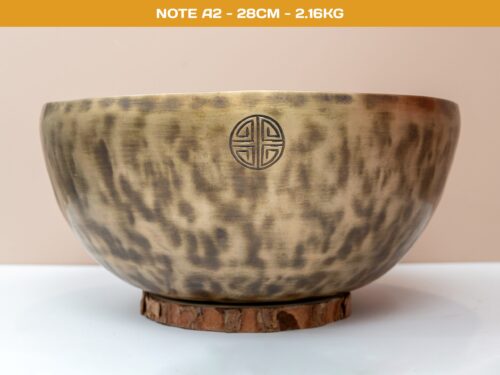 05.02.20260002 Chuông Xoay Himalaya Màu Cọp Khắc Full Moon | A2# | Ø28cm | 2.16kg