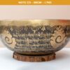 Chuông Xoay Himalaya Vàng Khắc 7 Luân Xa & Chùy Kim Cương kép | C3 | Ø26cm | 1.7kg
