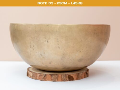Chuông Xoay Himalaya Vàng Trơn Note D3# | Ø23cm | 1.45kg