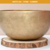 Chuông Xoay Himalaya Vàng Trơn Note D4 | Ø17cm | 0.95kg