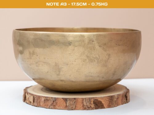Chuông Xoay Himalaya Vàng Trơn Note A3 | Ø17.5cm | 0.75kg