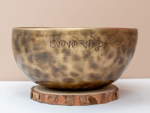 Chuông Xoay Himalaya Màu Cọp Khắc Full Moon | F3# | Ø20.5cm | 1.05kg