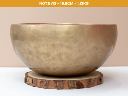 Chuông Xoay Himalaya Vàng Trơn Note A3 | Ø19.5cm | 1.13kg