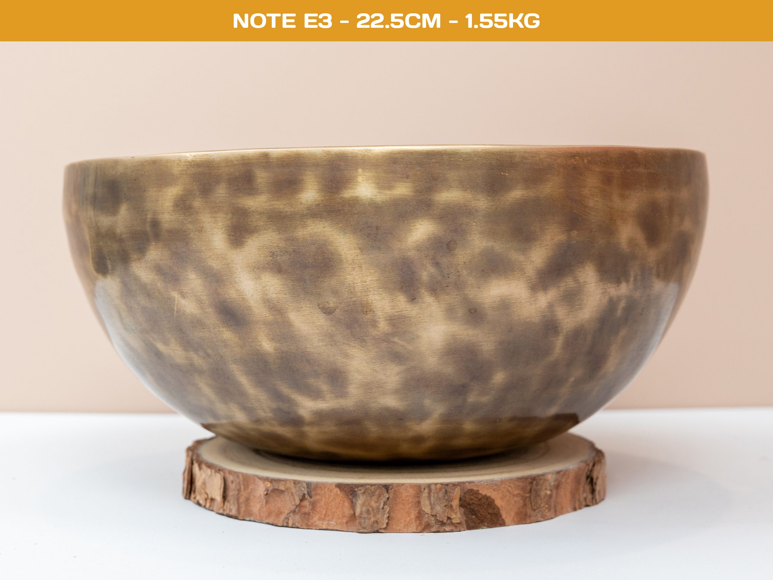 Chuông Xoay Himalaya Màu Cọp Trơn | E3 | Ø22.5cm | 1.55kg