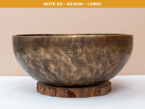 06.02.20260026 Chuông Xoay Himalaya Màu Cọp Khắc Full Moon | E3 | Ø22.5cm | 1.3kg
