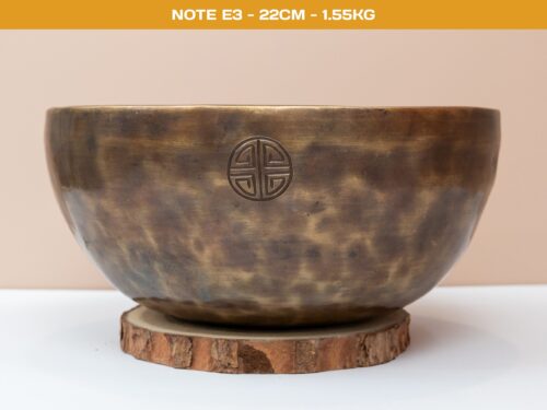 06.02.20260068 Chuông Xoay Himalaya Màu Cọp Khắc Full Moon | E3 | Ø22cm | 1.55kg