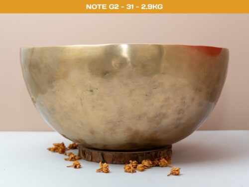 Chuông Xoay Himalaya Vàng Trơn Note G2 | Ø31cm | 2.9kg