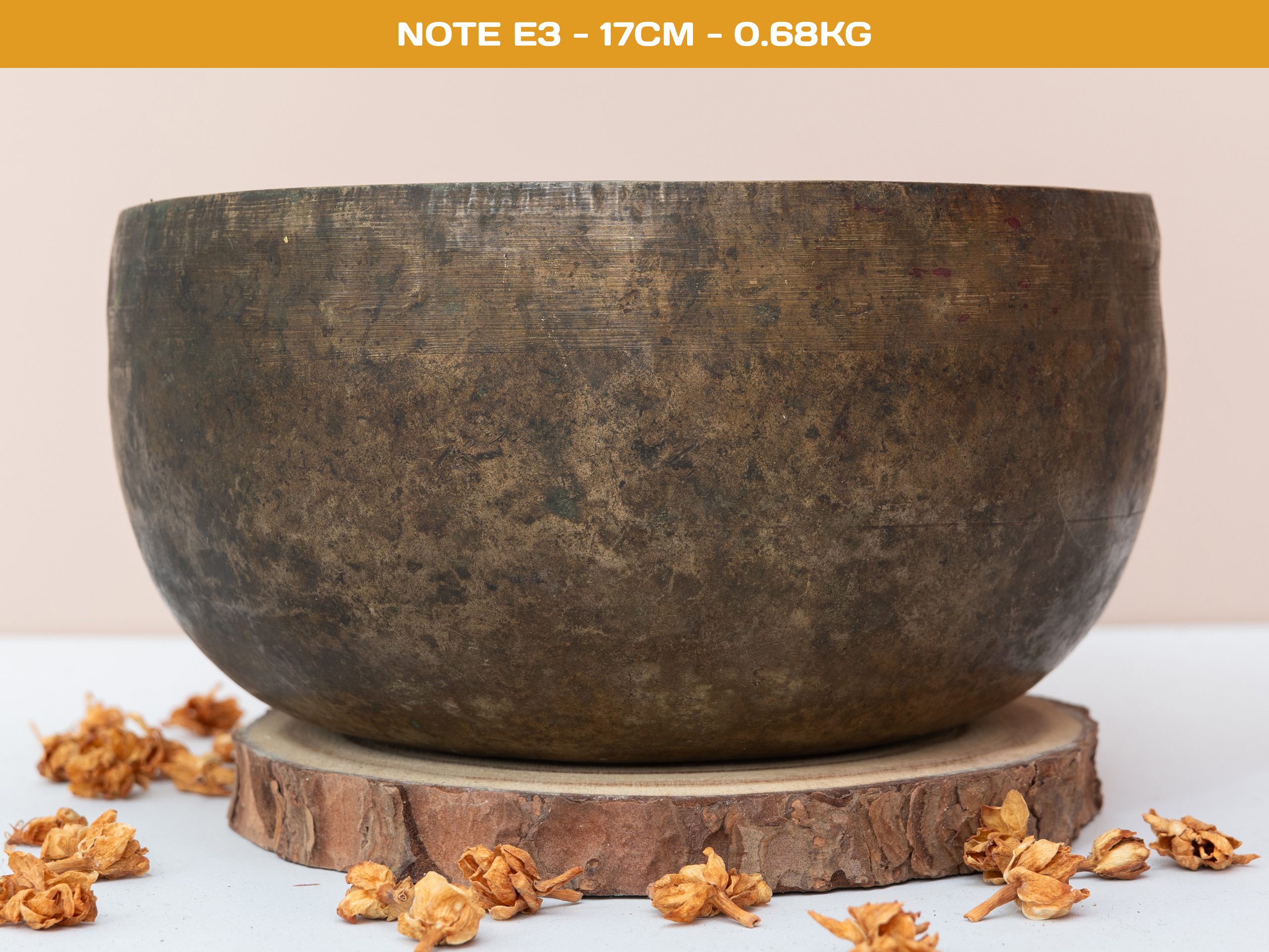 Chuông Xoay Himalaya Cổ (Antique Bowl) ~27 Năm | E3 | Ø17cm | 0.68kg